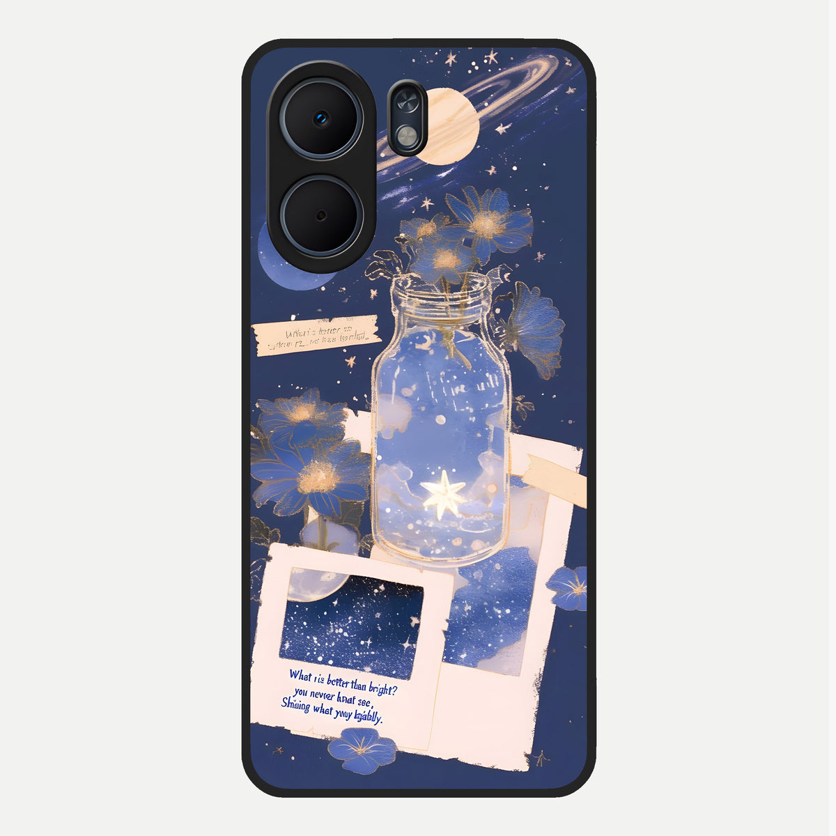  Starlit Cosmic Jar Glass Case For Oppo A5x 5G back cover – full design glossy printed glass finish