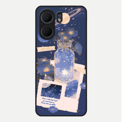 Starlit Cosmic Jar Glass Case For Oppo A5x 5G back cover – full design glossy printed glass finish