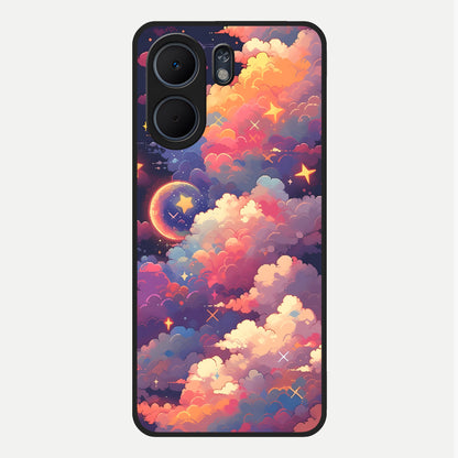 Starlit Dream Clouds Glass Case For Oppo A5x 5G back cover – full design glossy printed glass finish