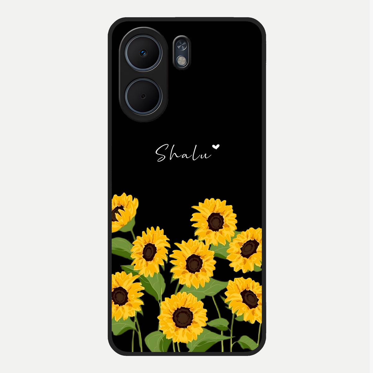  Sunflower Sky Bloom Glass Case For Oppo A5x 5G back cover – full design glossy printed glass finish