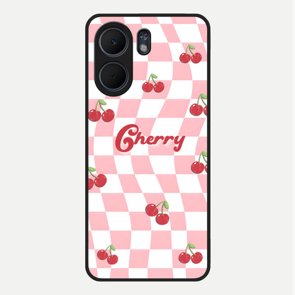  Sweet Cherry Vibes Glass Case For Oppo A5x 5G back cover – full design glossy printed glass finish