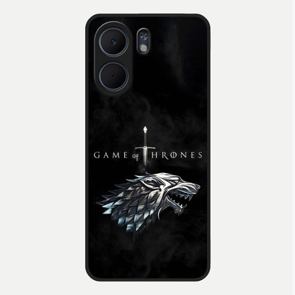  Throne Wolf Legacy Glass Case For Oppo A5x 5G back cover – full design glossy printed glass finish