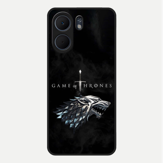  Throne Wolf Legacy Glass Case For Oppo A5x 5G back cover – full design glossy printed glass finish