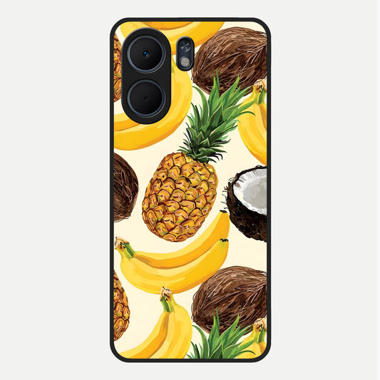  Tropical Fruit Mood Glass Case For Oppo A5x 5G back cover – full design glossy printed glass finish