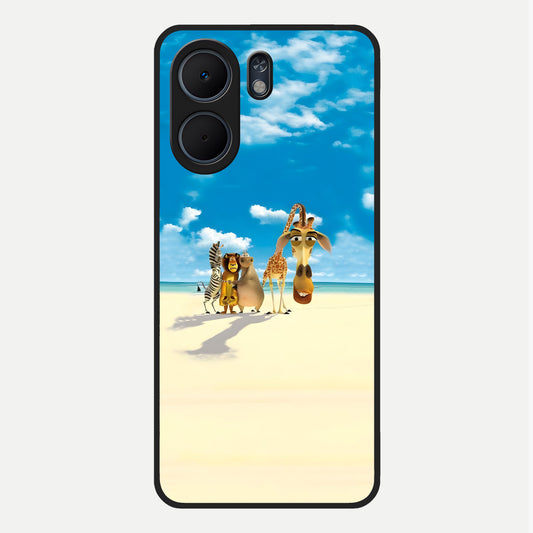  Tropical Fun Squad Glass Case For Oppo A5x 5G back cover – full design glossy printed glass finish