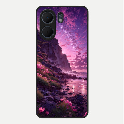  Twilight Blossom Coast Glass Case For Oppo A5x 5G back cover – full design glossy printed glass finish