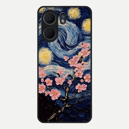  Van Gogh Scenery Glass Case For Oppo A5x 5G back cover – full design glossy printed glass finish