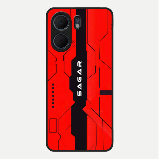  Voltage Rise CYBERPUNK Custom Name Glass Case For Oppo A5x 5G back cover – personalized glossy printed glass finish
