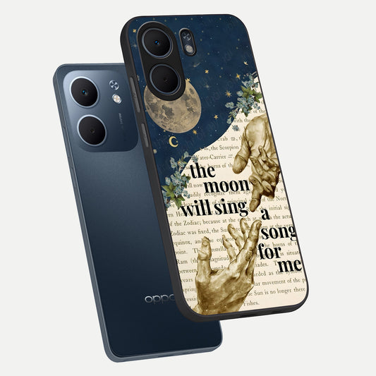  Aesthetic Divine phone case For Oppo A5x 5G showing premium glass back cover with detailed artwork