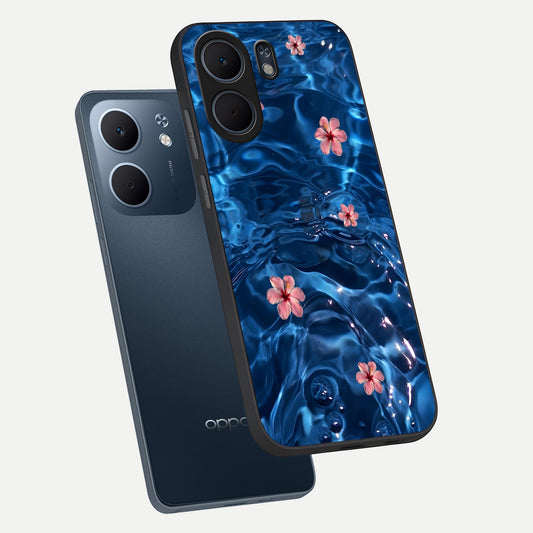 Bloom Thread Art phone case For Oppo A5x 5G showing premium glass back cover with detailed artwork