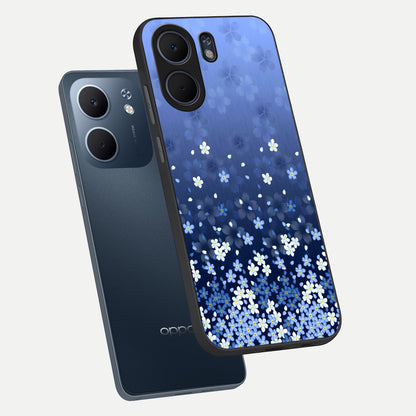  Blue Starry phone case For Oppo A5x 5G showing premium glass back cover with detailed artwork