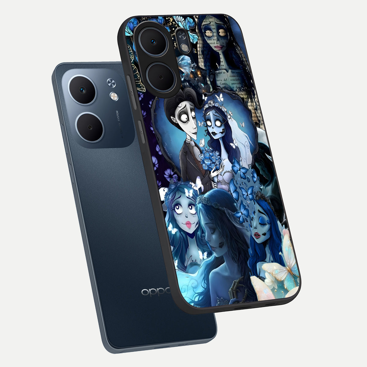  Butterfly Ghost Soul phone case For Oppo A5x 5G showing premium glass back cover with detailed artwork