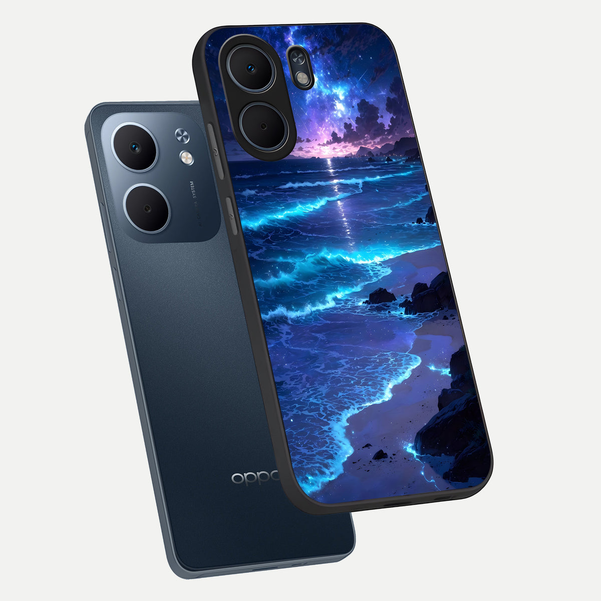  Classic Damn Look phone case For Oppo A5x 5G showing premium glass back cover with detailed artwork