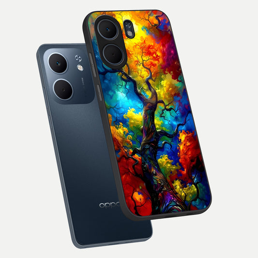  Colorful Soda Bottles phone case For Oppo A5x 5G showing premium glass back cover with detailed artwork