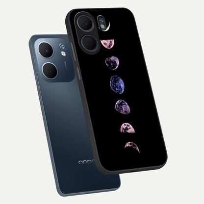  Crimson All Planets phone case For Oppo A5x 5G showing premium glass back cover with detailed artwork