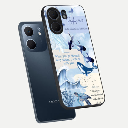  Faithful Ocean Promise phone case For Oppo A5x 5G showing premium glass back cover with detailed artwork