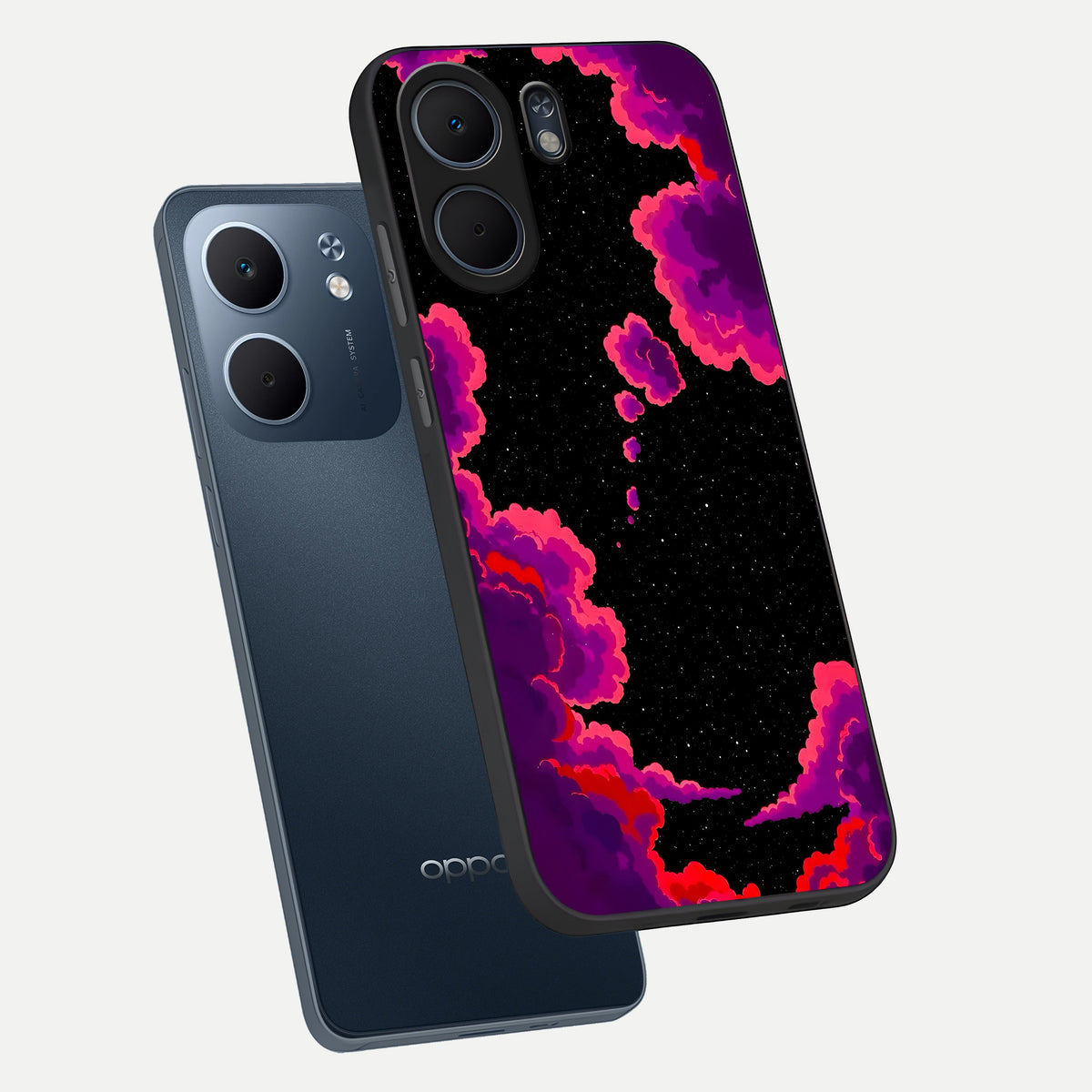  Galaxy Dream Frame phone case For Oppo A5x 5G showing premium glass back cover with detailed artwork