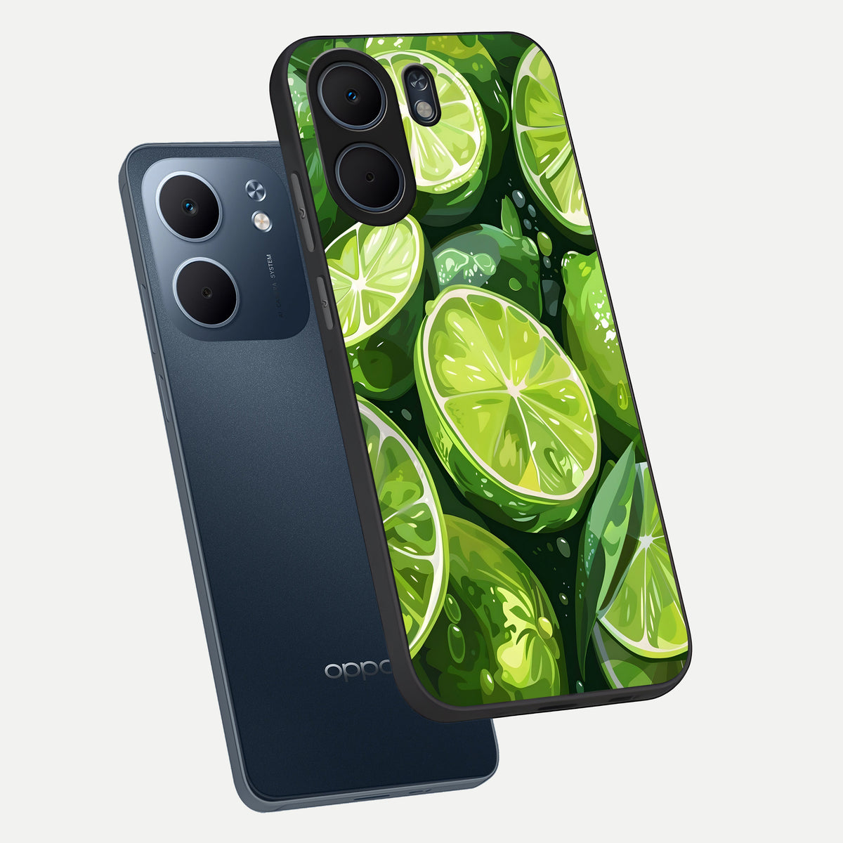  Green Kawasaki phone case For Oppo A5x 5G showing premium glass back cover with detailed artwork