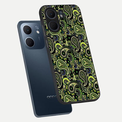  Green Lemon phone case For Oppo A5x 5G showing premium glass back cover with detailed artwork
