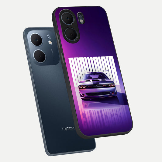  Midnight Muscle Ride phone case For Oppo A5x 5G showing premium glass back cover with detailed artwork