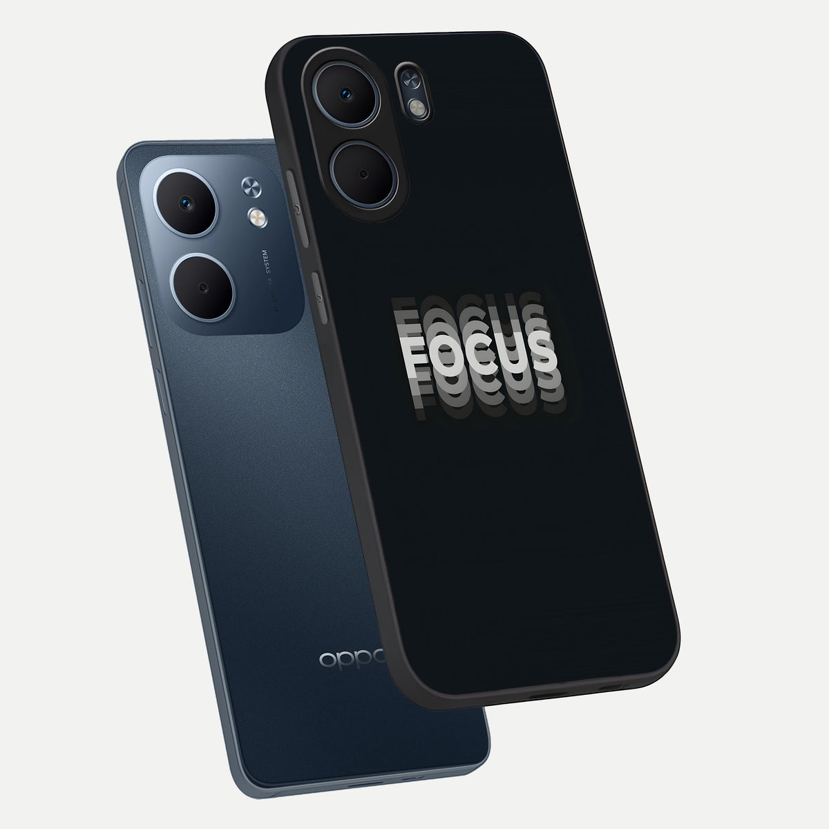 Mono Focus Vision phone case For Oppo A5x 5G showing premium glass back cover with detailed artwork