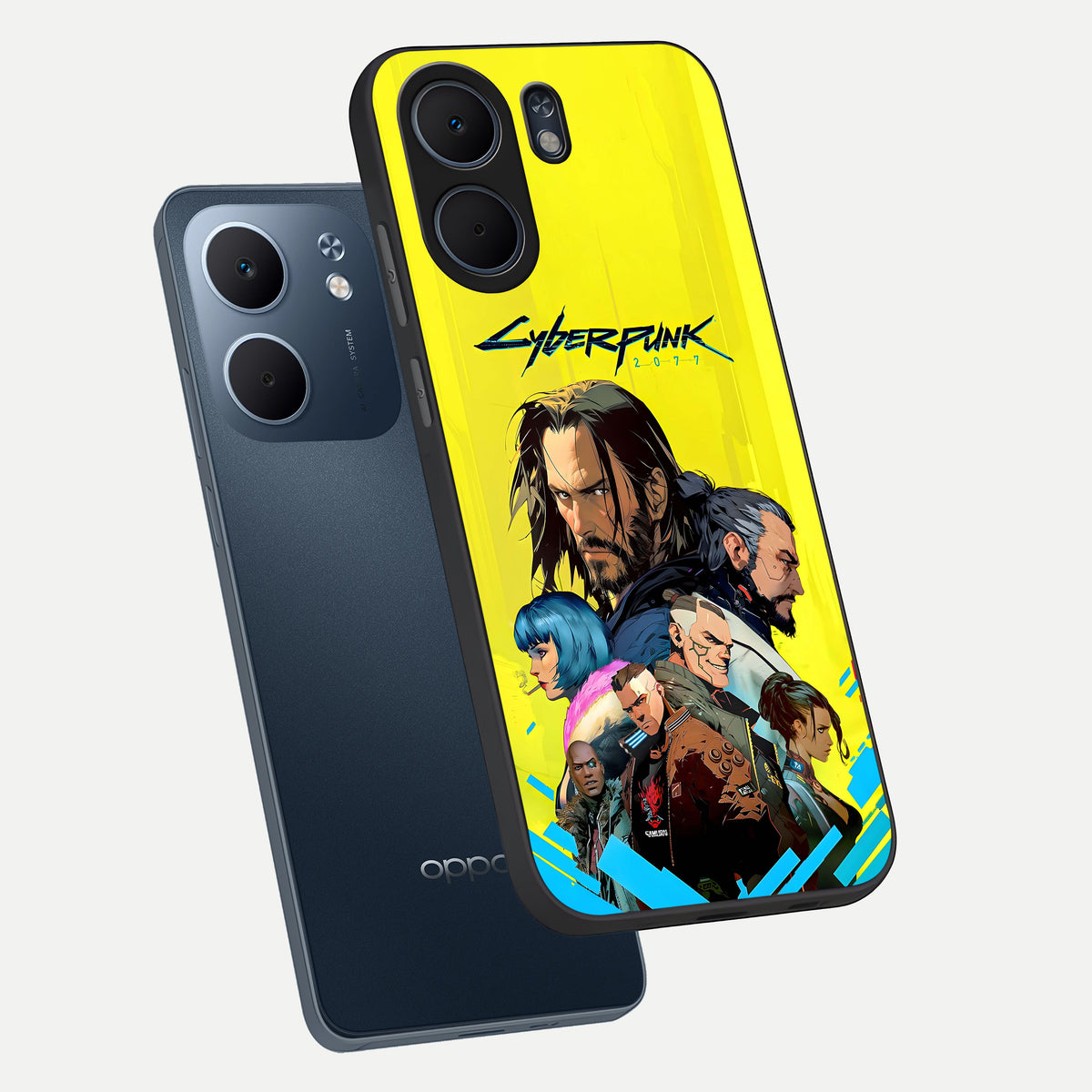 Neon Rebel Genesis phone case For Oppo A5x 5G showing premium glass back cover with detailed artwork