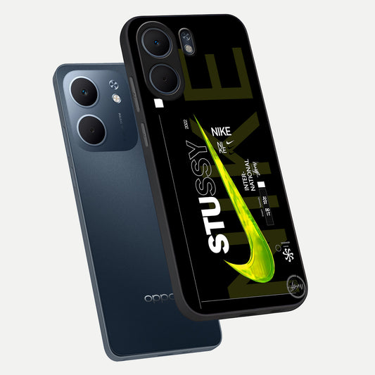  Neon Street Edition phone case For Oppo A5x 5G showing premium glass back cover with detailed artwork