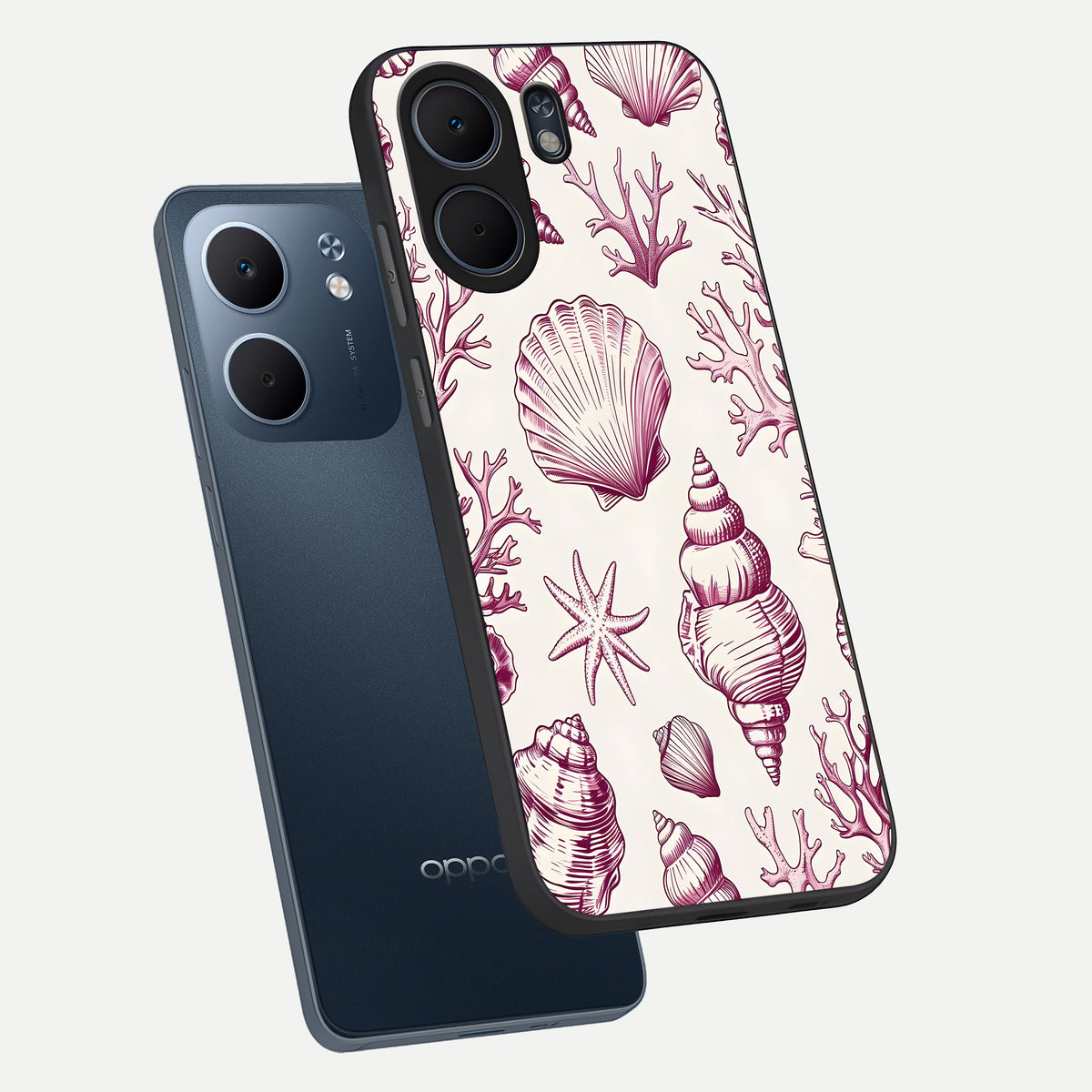  Pink Power Sparks phone case For Oppo A5x 5G showing premium glass back cover with detailed artwork