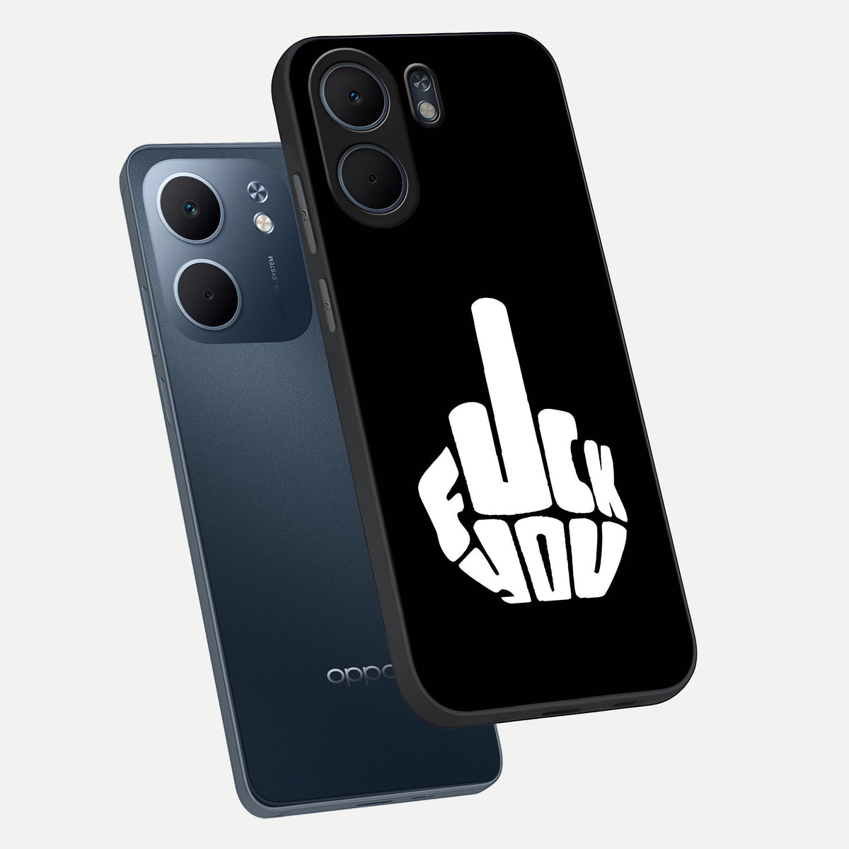  Rebel Mode On phone case For Oppo A5x 5G showing premium glass back cover with detailed artwork