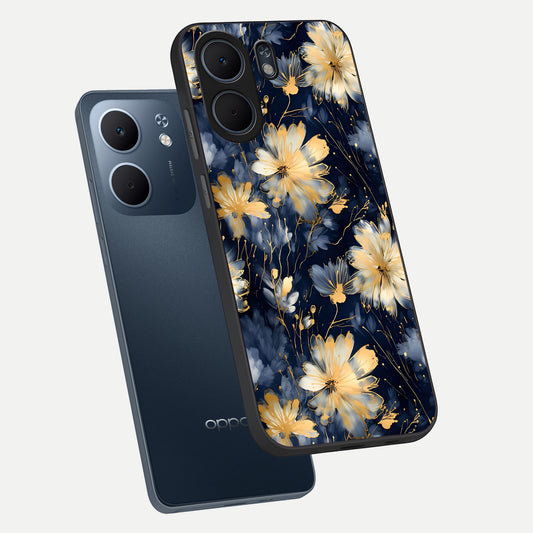  Royal Petal Dream phone case For Oppo A5x 5G showing premium glass back cover with detailed artwork