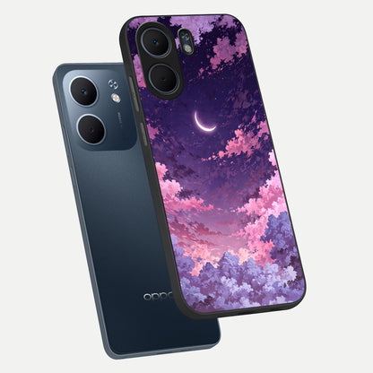  Sky Drift Clouds phone case For Oppo A5x 5G showing premium glass back cover with detailed artwork