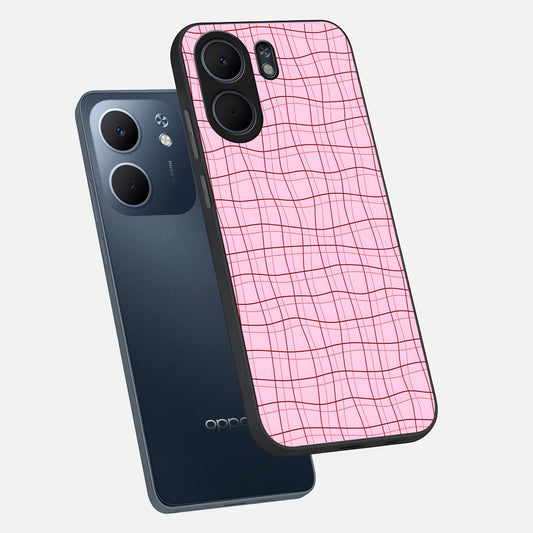  Soft Grid Bliss phone case For Oppo A5x 5G showing premium glass back cover with detailed artwork