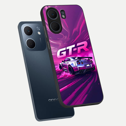  Speed Drift Legend phone case For Oppo A5x 5G showing premium glass back cover with detailed artwork