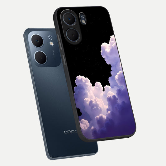  Starlit Night Whispers phone case For Oppo A5x 5G showing premium glass back cover with detailed artwork