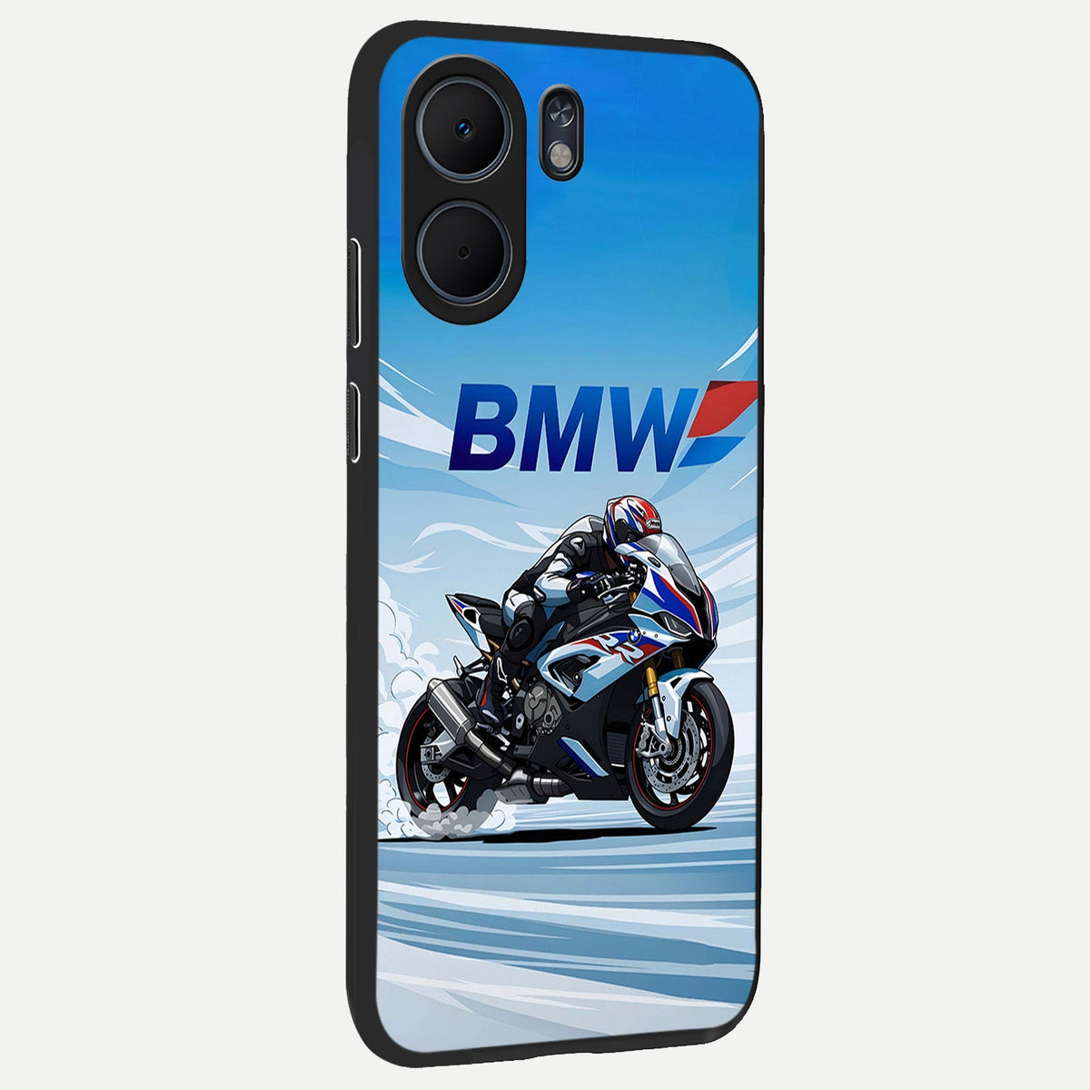  BMW Power Drift back cover For Oppo A5x 5G slim fit glass case with vibrant aesthetic design