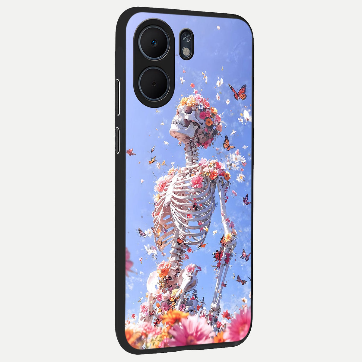  Bloom Beyond Bones back cover For Oppo A5x 5G slim fit glass case with vibrant aesthetic design