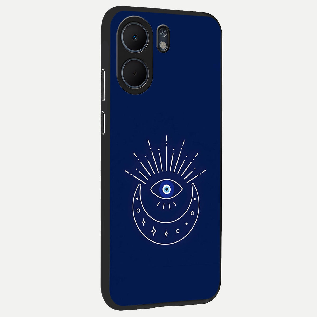  Blue Evil Eye back cover For Oppo A5x 5G slim fit glass case with vibrant aesthetic design