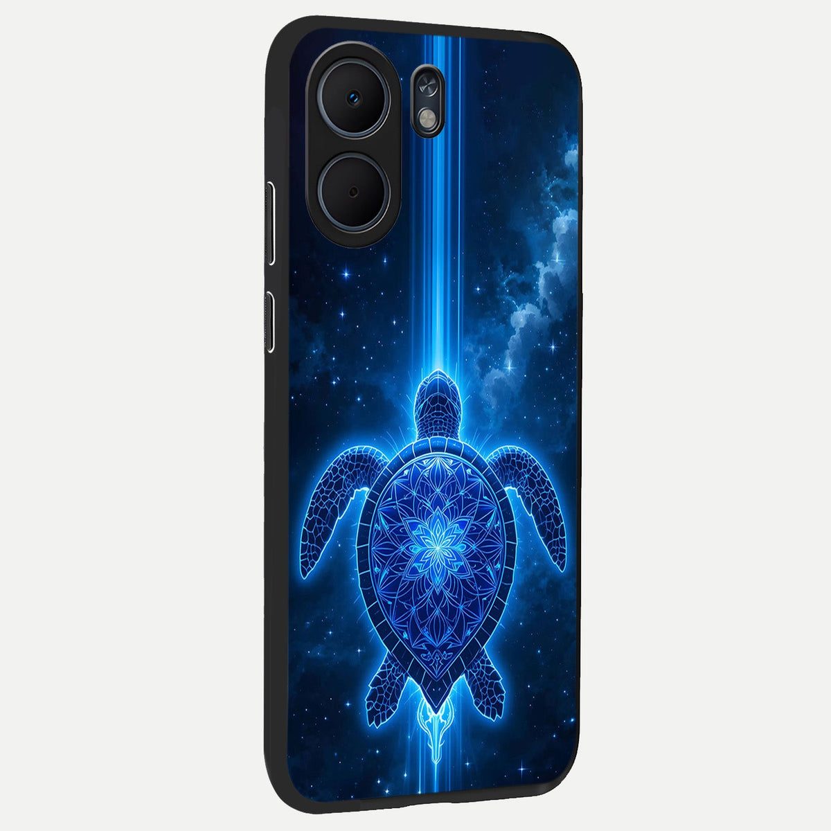  Blue Galaxy Turtle back cover For Oppo A5x 5G slim fit glass case with vibrant aesthetic design