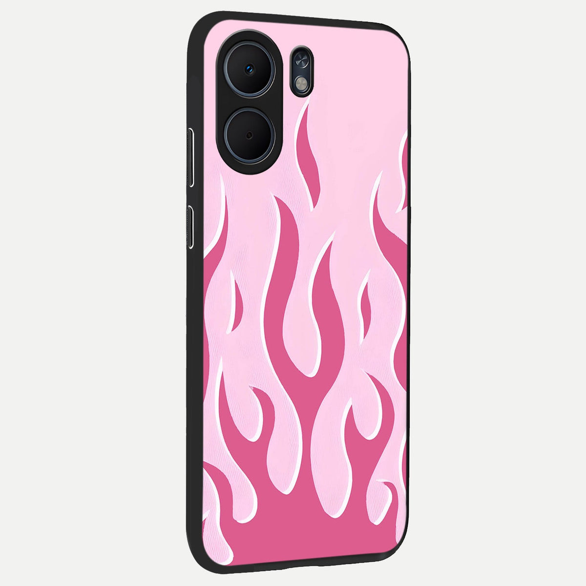  Blush Flame Energy back cover For Oppo A5x 5G slim fit glass case with vibrant aesthetic design