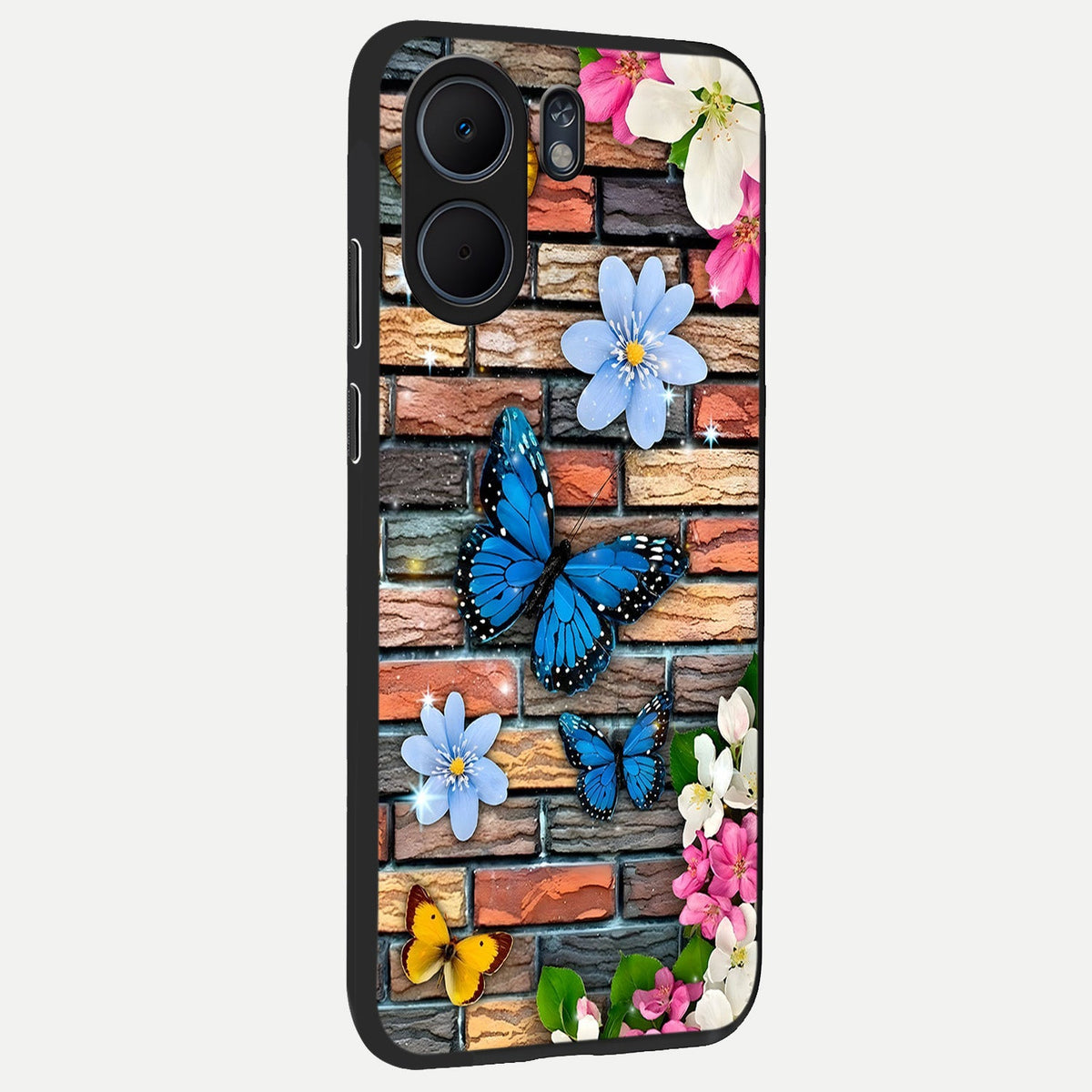  Brick Bloom Flight back cover For Oppo A5x 5G slim fit glass case with vibrant aesthetic design