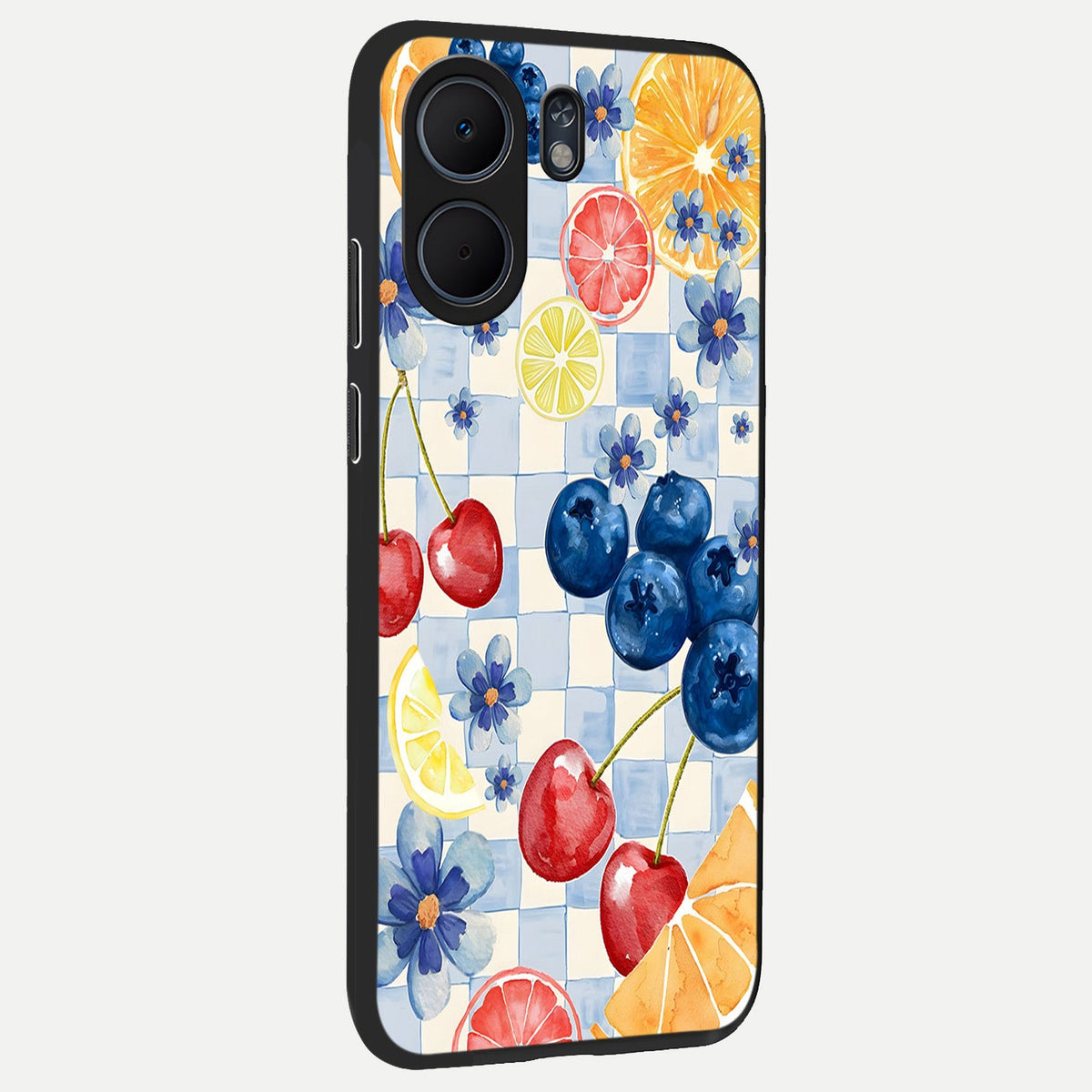  Citrus Bloom Joy back cover For Oppo A5x 5G slim fit glass case with vibrant aesthetic design