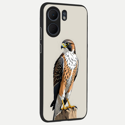 Clever Eagle back cover For Oppo A5x 5G slim fit glass case with vibrant aesthetic design