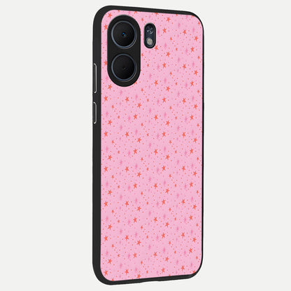  Cosmic Pink Sparkle back cover For Oppo A5x 5G slim fit glass case with vibrant aesthetic design