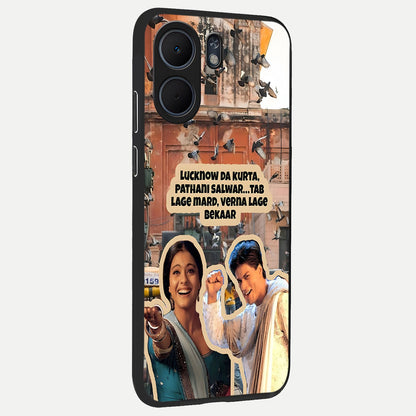  Desi Retro Vibes back cover For Oppo A5x 5G slim fit glass case with vibrant aesthetic design