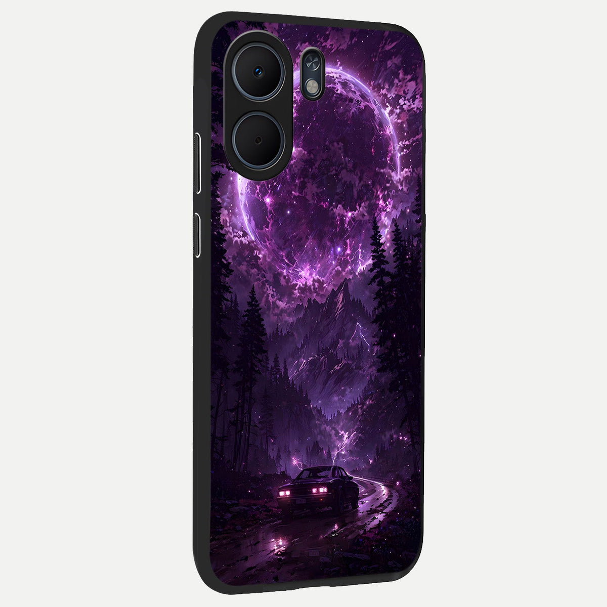  Eternal Cosmic Drive back cover For Oppo A5x 5G slim fit glass case with vibrant aesthetic design