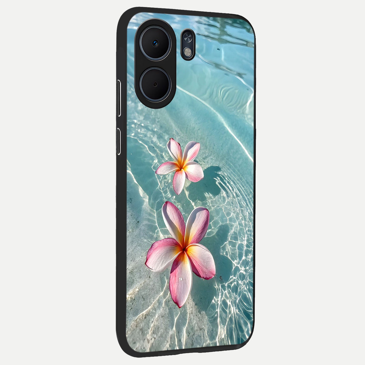  Floating Bloom Bliss back cover For Oppo A5x 5G slim fit glass case with vibrant aesthetic design