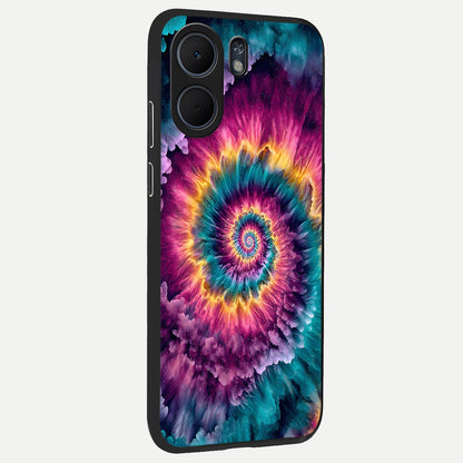  Galactic Spiral Burst back cover For Oppo A5x 5G slim fit glass case with vibrant aesthetic design