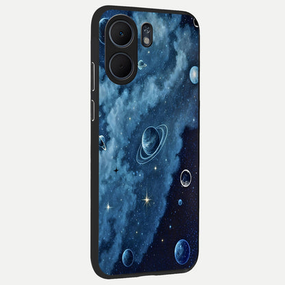  Galaxy Dream Space back cover For Oppo A5x 5G slim fit glass case with vibrant aesthetic design