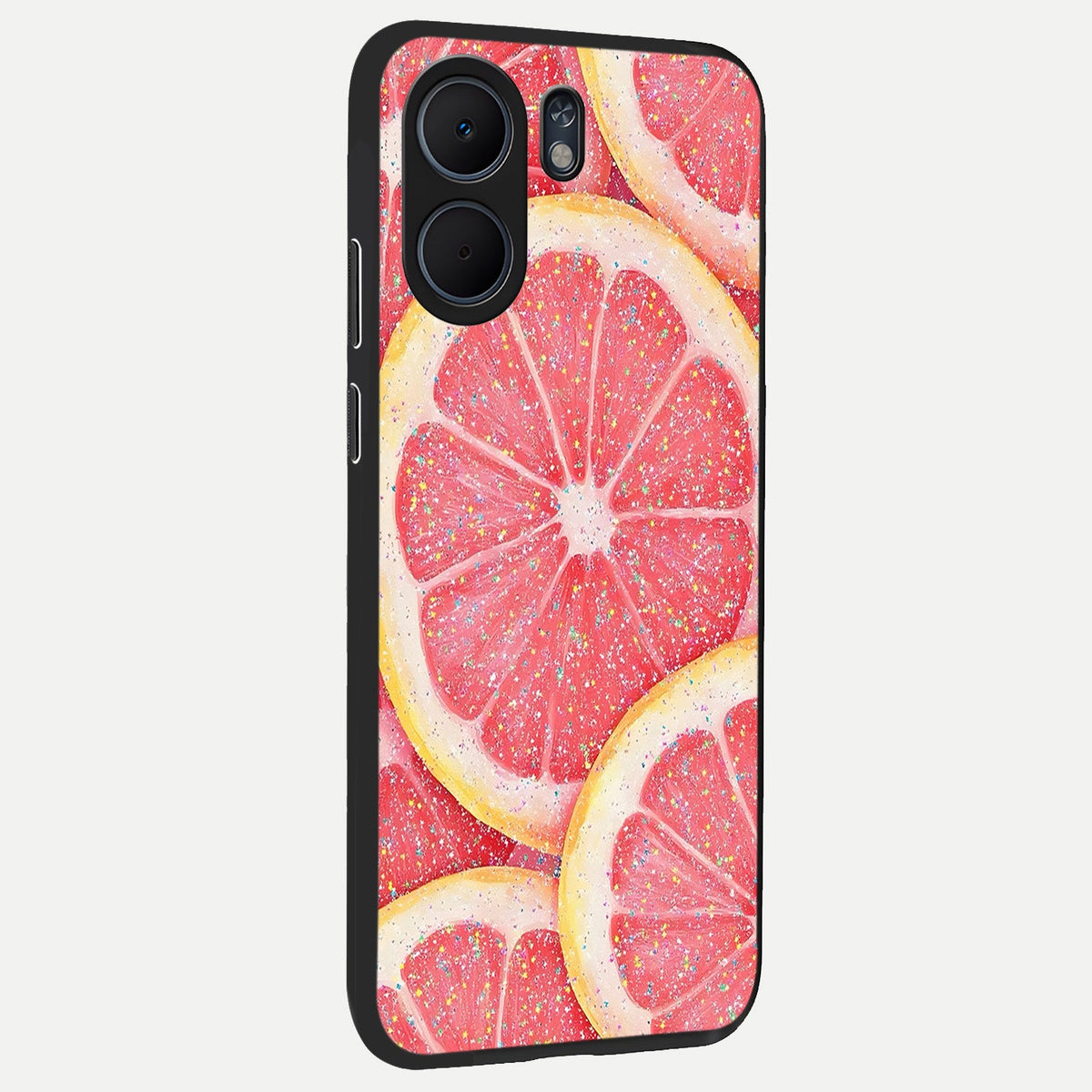  Glitter Grapefruit back cover For Oppo A5x 5G slim fit glass case with vibrant aesthetic design