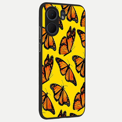  Golden Wing Flight back cover For Oppo A5x 5G slim fit glass case with vibrant aesthetic design